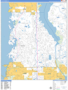 Palm Harbor  Wall Map Basic Style